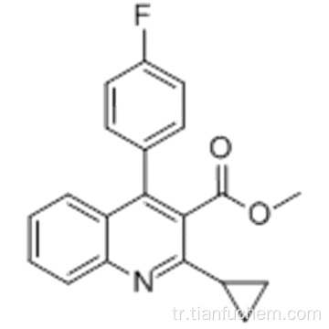 3-Kinolinkarboksilik asit, 2-siklopropil-4- (4-florofenil) -, metil ester CAS 121659-86-7